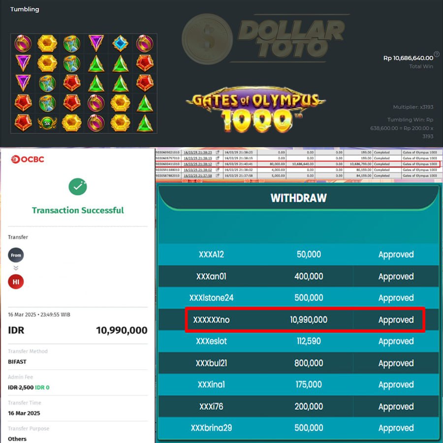 JOSS TERUSS!! WIN LAGI SEBESAR 10 JT DI DOLLARTOTO BOSKU !!