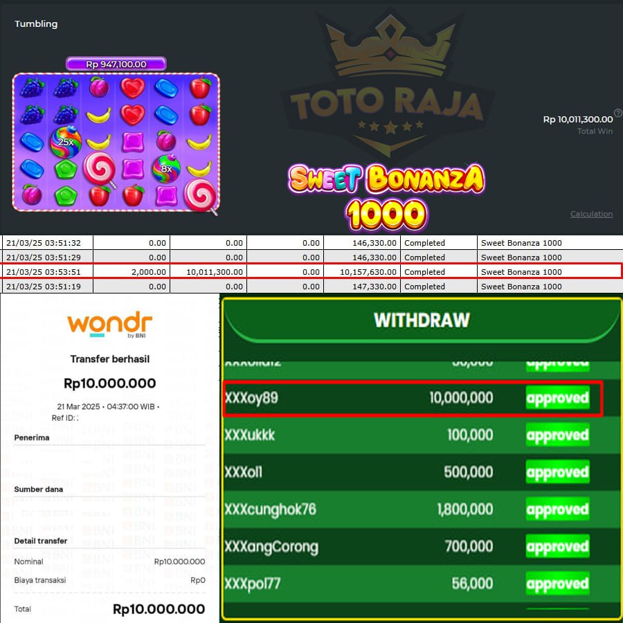 SWEET BONANZA 1000 BAWA HOKI!! WIN SEBESAR 10 JT DI TOTORAJA!!