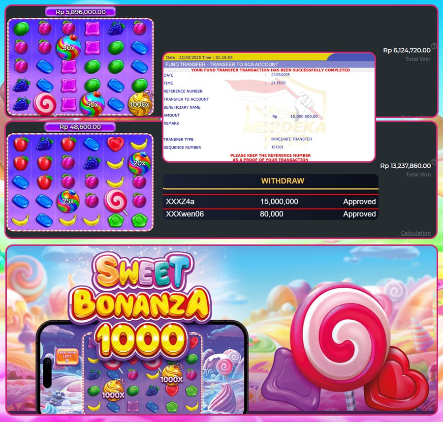 GACOR TERUS BOSSKU!! MENANG LAGI SEBESAR 15J T DI MERDEKATOTO!!