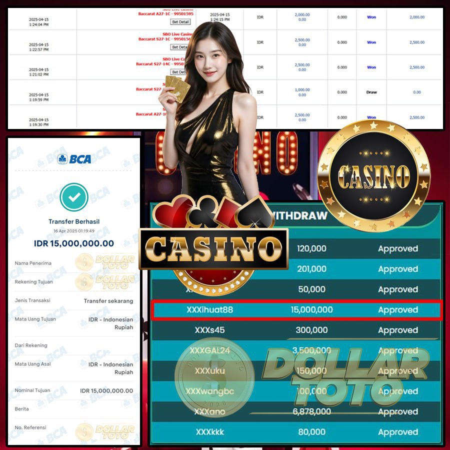 DOLLARTOTO JOSS LAGI !! MENANG SEBESAR 15 JT DI SBO CASINO !!