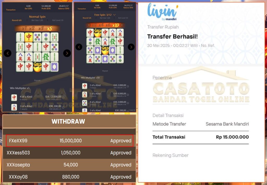 LAGI DAN LAGI KEMBALI JP DI CASATOTO MAHJONG WAYS 15JT LANGSUNG DONE PEMBAYARANN!!