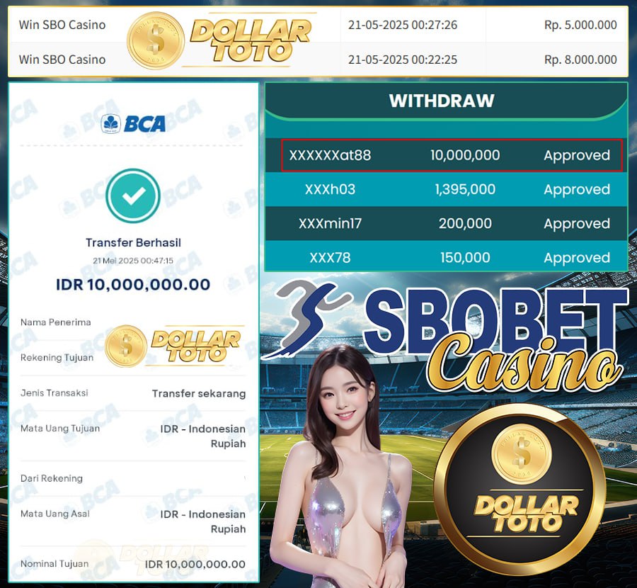 JP TIADA AMPUN!! SBOBET CASINO BIKIN MEMBER DOLLARTOTO PANEN 10 JUTA!!