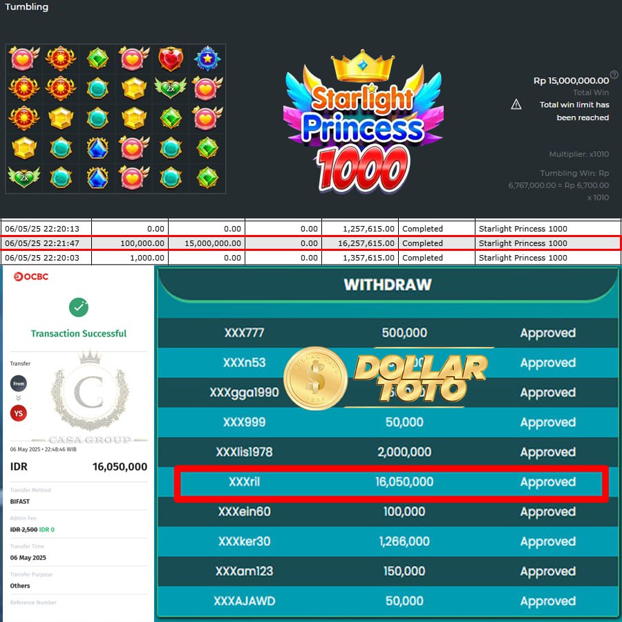 DOLLARTOTO JOSS TERUSS INCESS BAWA KEMENANGAN FANTASTIS SEBESAR 16 JT!!