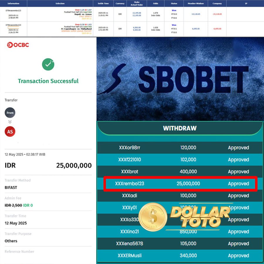 SUPER SUPER WINN!! DOLLARTOTO HANTAR CUAN 25 JUTA DI SBOBET!!! MAIN BOLA LANGSUNG TEMBUS JACKPOT!!