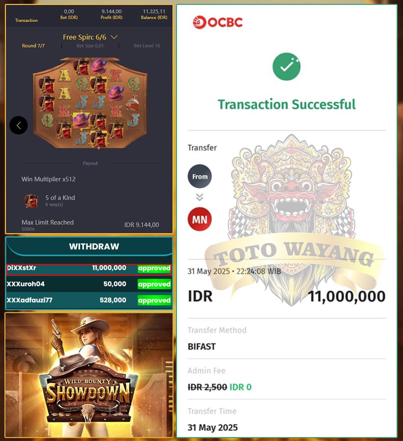 CUAN TERUSS!! MENANG LAGI SEBESAR 11JT DI TOTOWAYANG!!