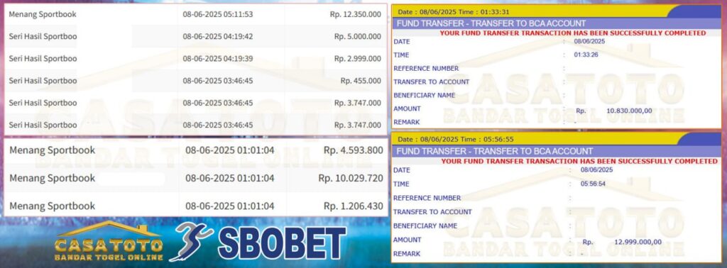 JP DI SBOBET CASINO CASATOTO 23JT LANGSUNG DI BAYAR LUNASS!!!