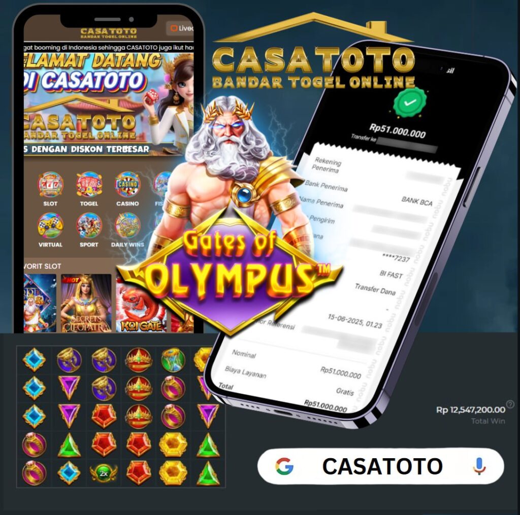 LUAR BIASA! MENANG 51 JUTA DI GATES OF OLYMPUS CUMA DI CASATOTO!!