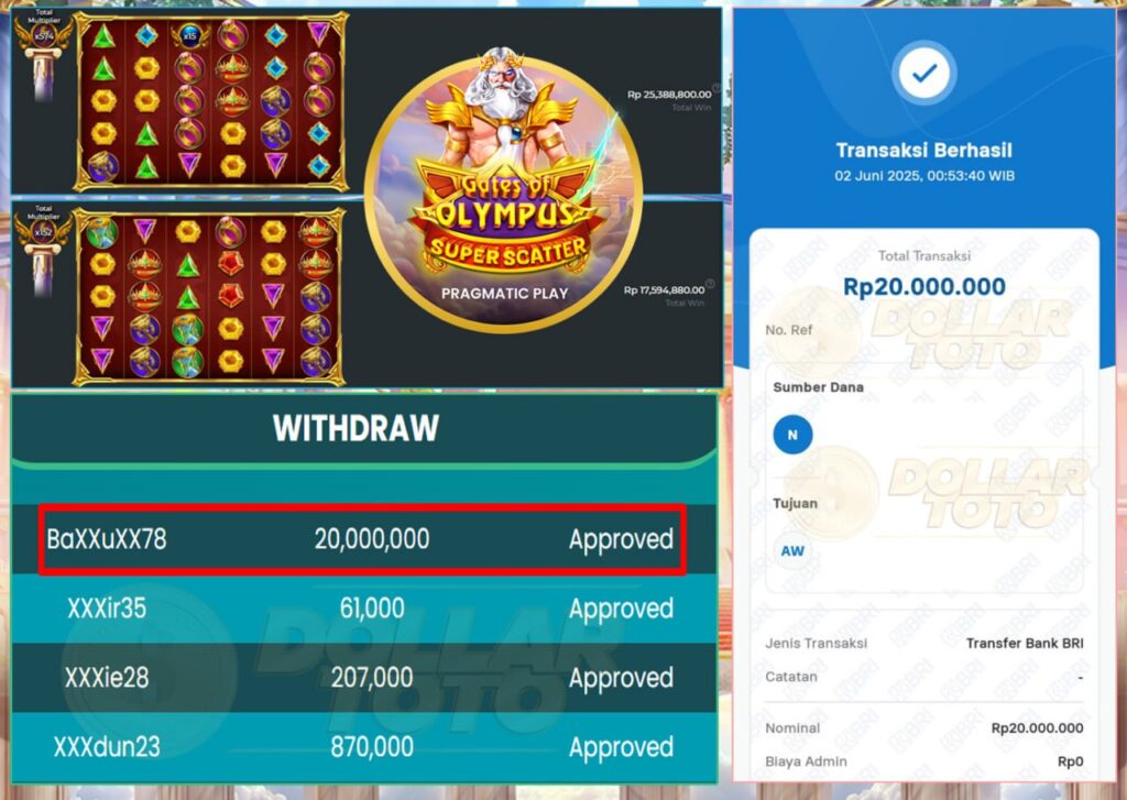 GACOR PARAH HARI INI!! GATES OF OLYMPUS SUPER SCATTER NGASIH 20JT, MODAL ISENG DOANG DOLLARTOTO!!
